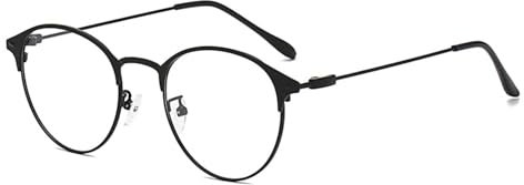 Blue Light Blocking Glasses, Clear Lens Metal Frame Anti Headaches Glare Fatigue Improve Sleep Eyes Strain Lightweight Vintage Women Men Blue Filter Eyeglasses for TV PC Gaming Work Playing Computer