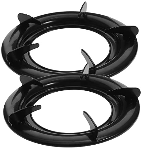 COLLBATH 2pcs round Gas Stove Brackets Iron Stove Support Rack Accessory for Gas Cookers Pot Pan Holder Heat Resistant