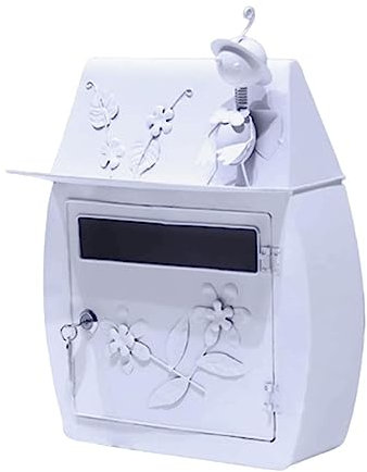GddOGUK Key Drop Box Mailbox Locked Drop Box Vintage Post Box Metal Parcel Box Indoor Outdoor Mail Boxes Wall Mounted Suggestion Box Easy to install