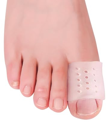 Hoogoo Big Toe Sleeve Gel, 10 Pcs Breathable Toe Protector Toe Cover with Holes, Provides Relief from Corns, Blisters, Hammer Toes, Reduce Friction