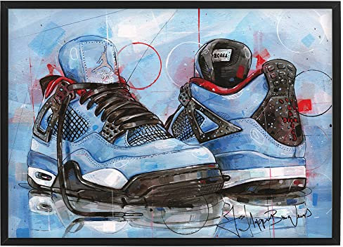 JosHoppenbrouwers Jordan 4 Travis Scott cactus jack poster 43x30,6cm *framed & signed