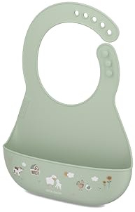 Mepal - Lätzchen Mio Little Dutch - Abgerundete Nackenverschlüsse für eine bequeme Passform - Tiefe Tasche zum Auffangen von Lebensmitteln - Spülmaschinengeeignet - BPA-frei - Little Farm