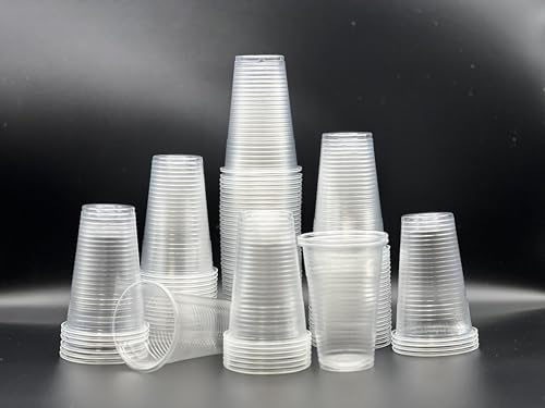 HOT BARGAINS 500 X 7oz Clear Plastic Cups | Reusable & Disposable | Sealed Pack for Water Coolers, Vending, and Events (500)