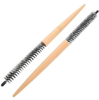 Hemobllo Cepillo de Pelo Pequeño 2 Pcs para Cardar el Cabello Peine Voluminizador de Cerdas para Flequillos y Compacto y Suave Herramienta de para
