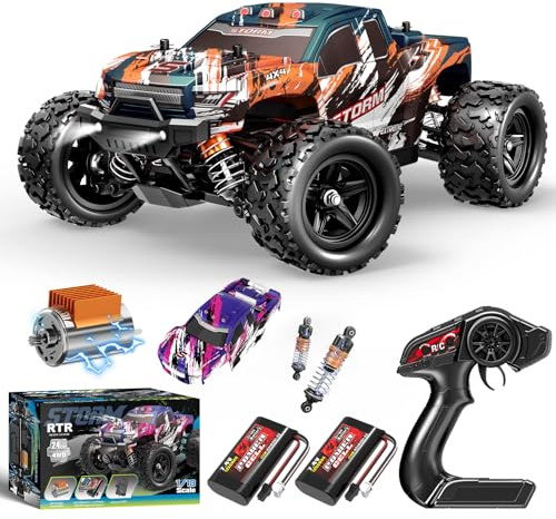 YESHIN Ferngesteuertes Auto 1:18 4WD RC Car 40 km/h für Erwachsene & Jungen | ab 8 10 Jahren RTR Offroad All-Terrain RC Auto mit Vollmetall-Antrieb, 2x1300-mAh-Akkus & 2 Karosserien tolles Geschenk