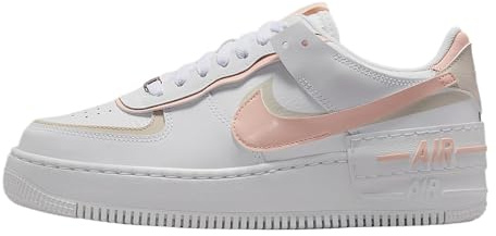 Nike Schuhe Wmns Air Force 1 Shadow CI0919-121 Weiß Damen, Weiß Rosa Beige, 38 EU