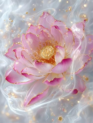 Puzzle 90 Teile für Erwachsene, Lotusblume Golden 25x20cm Puzzle Erwachsene 90 Teile Lernspiel Herausforderung Spielzeug, Geschicklichkeitsspiel für die ganze Familie