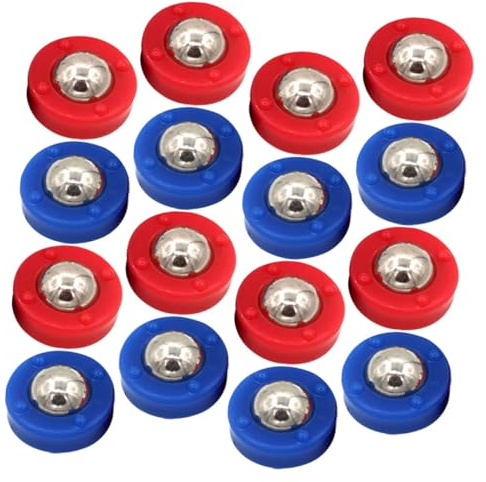 ULTECHNOVO Accesorios para Mesa De Tejo 32 Piezas Bolas Deslizantes y Discos De Tejo De Plástico Colores Azul y Rojo para Juego De Shuffleboard En Interiores y Entretenimiento Familiar