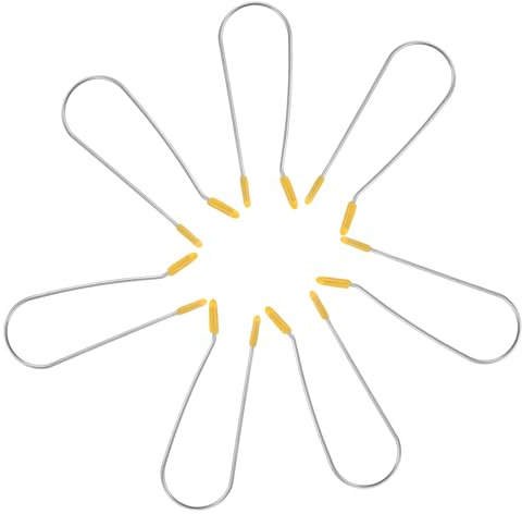 TOPBATHY Pinces à Bigoudis Chauffantes Outils pour Permanente de Cheveux Jaunes en Acier Inoxydable 304, 20 Pièces pour Salon et Coiffure DIY
