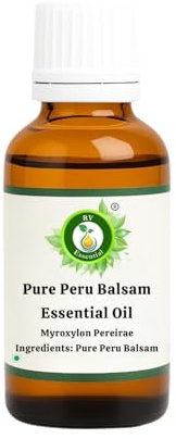 R V Essential Aceite esencial de bálsamo de Perú puro 30ml (1.01oz)- Myroxylon Pereirae (100% puro y vapor natural destilado) Pure Peru Balsam Essential Oil