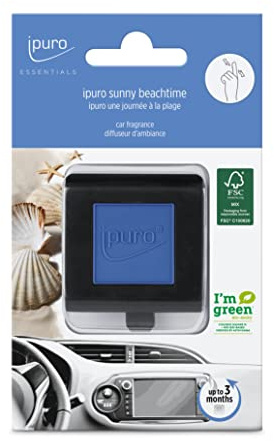 ipuro - erfrischender ipuro sunny beachtime Auto Duft - dezenter Lufterfrischer fürs Auto mit spritzig frischen Noten - angenehmer Auto Lufterfrischer für ein puristisches Dufterlebnis bis zu 3 Monate