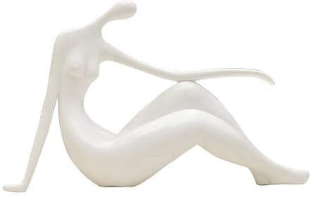 Uziqueif Frau abstrakte Skulpturen Home Decor Modern,Yoga Girl Woman Statuen Figuren Skulpturen Modern Home Desktop Dekoration, TV-Ständer Dekorationen für Wohnzimmer, Harz
