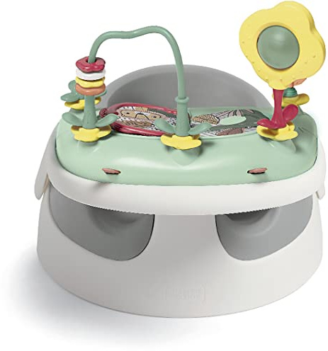 Mamas & Papas Baby Snug Seat and Activity Tray with Adjustable Features, Supportive, Stable and Easy Clean Design, Pebble Grey