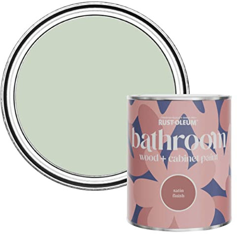 Rust-Oleum Green Moisture Resistant Bathroom Wood and Cabinet Paint in Satin Finish - Laurel Green 750ml