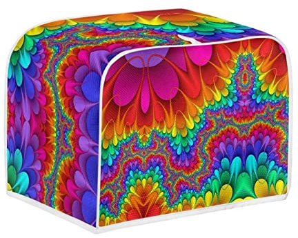STUOARTE Batik-Toaster-Abdeckung für 2 Scheiben, Toaster-Abdeckung, Brotbackmaschinen-Abdeckung, Küchen-Abdeckung für kleine Geräte, Universalgröße, Toaster-Ofenabdeckung, staubdichte Abdeckung für 2
