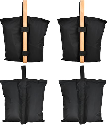 4er-Pack pavillon sandsäcke mit Klettverschluss pop up Gazebo sandsäcke für Zelt,wasserdichter sandsack für Pavillon Gewichte Standsicherung,für Vordach,Regenschirm,Trampolin,Patio Shelter