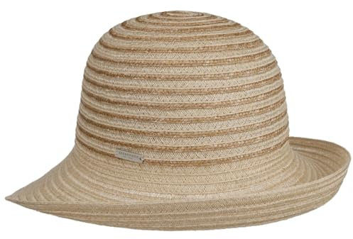 Seeberger Levia Bortenhut mit Aufschlag Damenhut Strohhut Glockenhut Sommerhut Sonnenhut Damen - Frühling-Sommer Sommer - One Size Natur