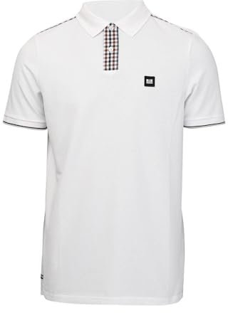 Weekend Offender Teresina Poloshirt für Herren, kariert, Weiß, weiß, XXL