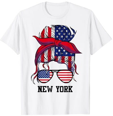 Bandana Kopftuch Sonnenbrille Mädchen New York T-Shirt