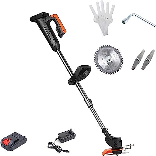 Cortacésped inalámbrico, longitud ajustable, recargable, para el hogar, pequeño recortador de 24 V, desbrozadora eléctrica de mano para jardín
