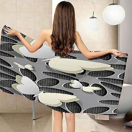 Serviette De Plage, 80 X 160 Cm Papillon Chamois Serviette De Plage en Microfibre, Absorbante, Séchage Rapide, Sable Antiadhésif, Convient pour Salle De Bains, Piscine, Plage -2A2R+M3H6-7T4Z