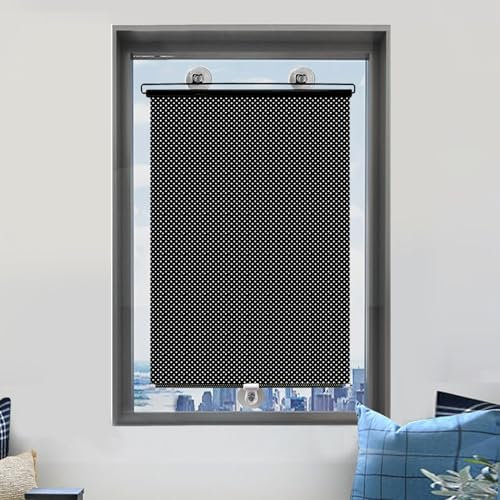 Sonnenschutz rollos, Rollos mit Saugnäpf, UV-Schutz, Einziehbare Verdunkelungsrollos, Tragbare Sonnenschutzrollos, Für Balkon, Büro, Auto, Sichtschutz Vorhang