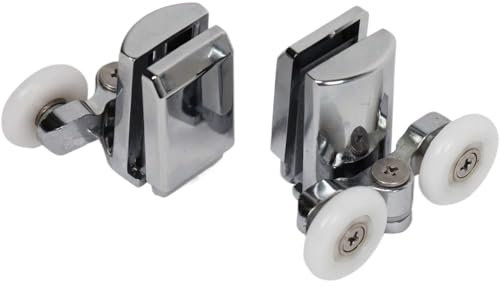 WANGZEYU Roulette Douche Lot de 2 ou 4 roulettes de Porte de Douche en Alliage de Zinc de 23 mm Roulette Porte Coulissante Douche(2top2bottom,25mm)