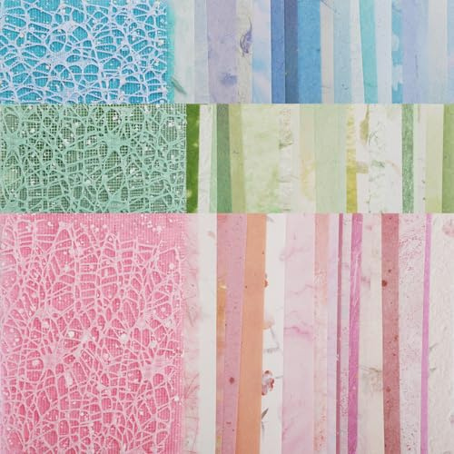 78pcs Textured Scrapbook Papers, Multicolored Decorative Scrapbook Papers Versatile Mixed Special Paper Mesh Fabric Textured Paper for Card Making Scrapbooking