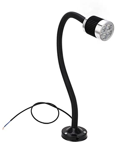 GEERYZHE Lampada Lavoro Magnetica, con Collo di Cigno Flessibile e Luce Banco di Lavoro Regolabile con Base Magnetica per CNC, Tornio, Officina (5W)