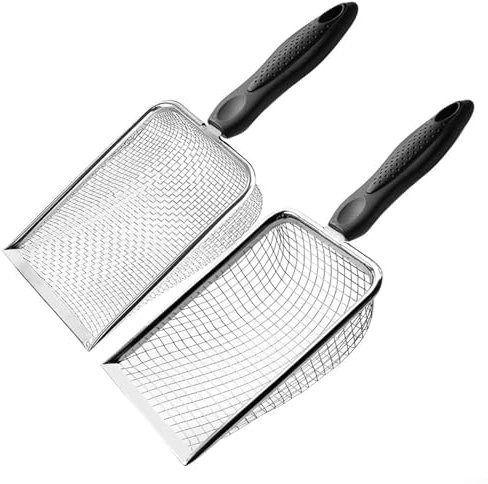 BlissfulAbode 2 Pieces Gardening Soil Sifter - 3.8mm 5mm Garden Riddle Mesh Sieves - Gardening Sand Mesh Sifter for Soil Sand Rocks Dirt Compost