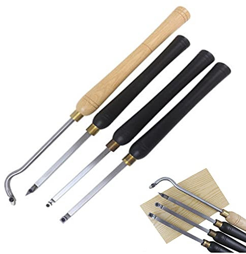 Holzmeißel-Sets, Drechselbänke, Drechselmeißel-Werkzeuge for Drehbänke, Hartmetall-bestücktes Drechselwerkzeug-Set for Holzdrehbänke, Drehbank-Schrupper- und -Finisher-Schwanenhalswerkzeuge und Holzgr