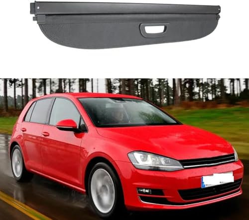 WeiYH Auto-Versenkbare Kofferraum-Ablage Für VW Golf 7 Mk7 2015-2021 2019 2018 2017, Hintere Kofferraum Hutablage Schattenschutz PrivatsphäRe Vorhang