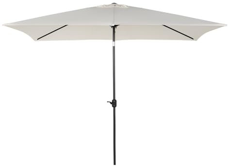 HAOKKV Ombrellone Verticale Da Esterno Di Grandi Dimensioni Con Inclinazione A Pulsante E Manovella, 6 Stecche Robuste, Per Villa, Cortile, Balcone