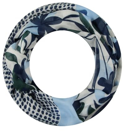 Majea Loop Schal Damen Schlauchschal Halstuch schmaler Loopschal (880053) (blau 6)