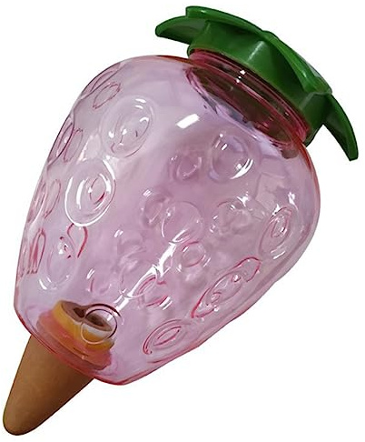 Toyvian 4 Pièces Dispositif Arrosage Automatique Plastique Forme de Fraise pour Plantes Pot pour Arrosage Pratique et Décoratif à