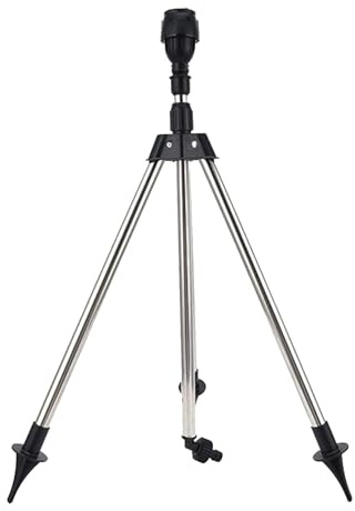 Irrigatore per treppiede – Irrigatore da giardino – Rotante a lungo raggio – Impianto idrico | Irrigatore da giardino con base telescopica in metallo | Irrigatore domestico perfetto per prato, orto e
