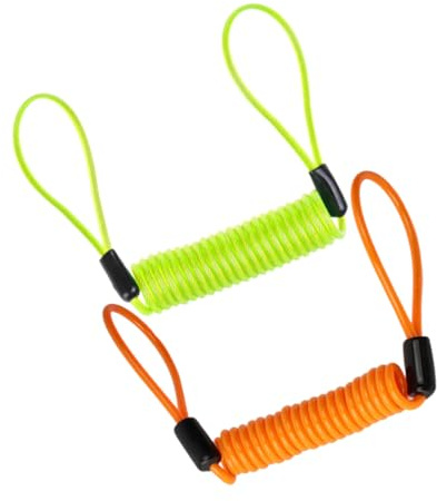 CHICAMPERA 2 Piezas Candado para Moto con Cable de Acero Reforzado Bloqueo de Disco de Freno Extensible con Revestimiento PVC Antirrobo Seguro para Ruedas de Motocicleta de Amarillo y