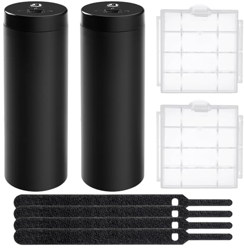 KUOQIY 2 Stycken 8 AA Batterihållare DC-hona 5.5x2.1 mm, 8x1.5V AA 12V Batterihållare med PÅ/AV-Brytare, med Batteriförvaringslåda, Svart