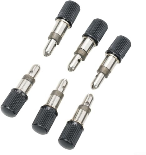 Yhenlovtt Lot de 6 valves flash Dv pour valve de vélo avec bouchon anti-poussière compatible avec valves Dunlop 4/6 pièces pour vélo et pneus standard
