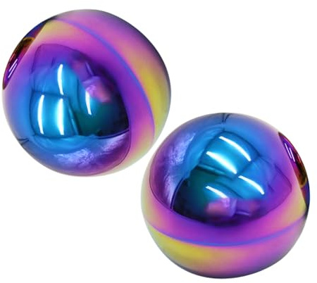 SHINEOFI Set 2 Pezzi Sfere Riflettenti da Giardino 15 CM in Acciaio Resistenti alla Ruggine Lucidato a Specchio Decorazioni Luminose da Esterno per Fotografia e Ambienti Esterni