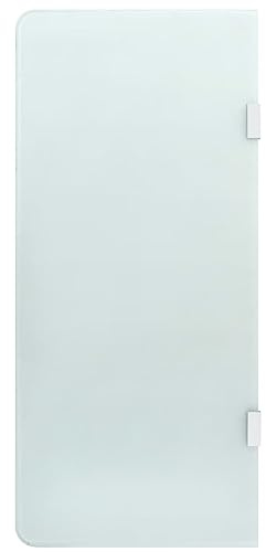 Runheo Mampara urinario de cristal templado de 90 x 40 cm, montaje en pared con material de montaje para inodoro o pezuña sanitaria en el cuarto de baño de invitados, higiene y lavandería comercial