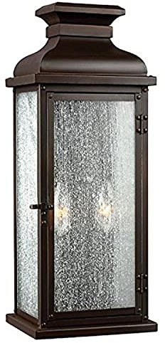 Antike Wandleuchte eckig IP44 Vintage Edelstahl elegant Ambrose Gartenleuchte Terrasse Haustür Balkon