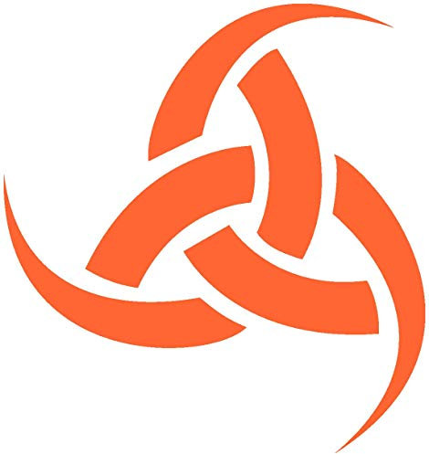 Samunshi® Aufkleber Odins DREI Hörner Vikings Wikinger für Auto Motorrad in 13 Größen und 25 Farben (15x15cm orange)