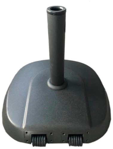 LOLAhome Base de Parasol Negro 28 kg de Cemento con Ruedas, 49x47x8cm