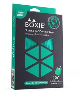 Boxiecat Boxie® Nachhaltige Scoop & Tie™ Beutel für Haustierabfälle, 120 Stück (1 Stück)