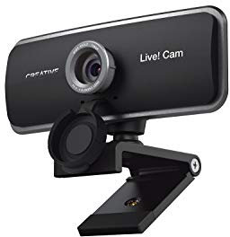 Webcam Creative Live! Cam Sync 1080p USB Full HD grand angle, avec double micro, cache-objectif, adaptateur de trépied, appels vidéo haute résolution, enregistrement et streaming pour PC ou Mac