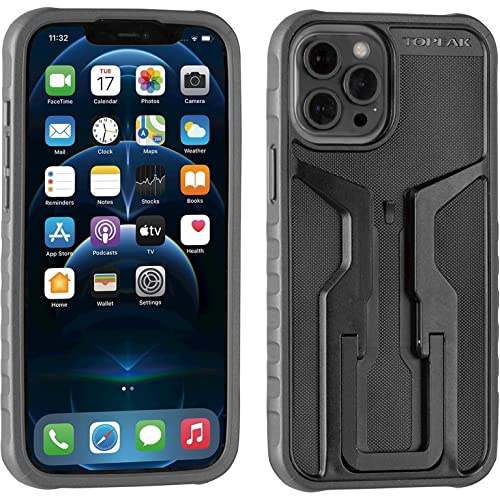 Topeak Iphonecase RideCase für iPhone 12 Mini, Black/Gray, ohne Halter aus Aluminium und Fiberglas-Composite, in der Farbe Schwarz, Maße:, 13,9x7,2x1,49 cm, 33 g, 15800614