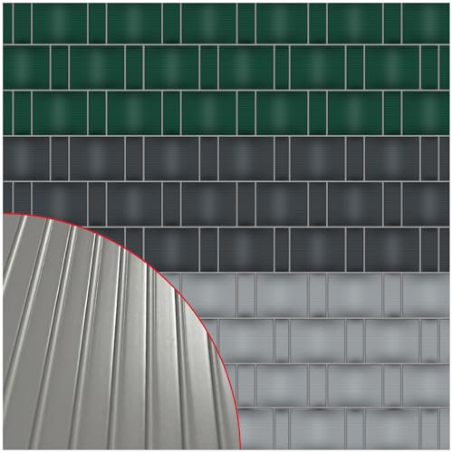 NOOR Strisce frangivista PP PRO EXTRASTARK per Recinzione a Doppia Asta, Protezione per recinzioni, Colore Grigio Chiaro, 0,19 x 2,55 m, Spessore 1,5 mm, scanalate, opache, frangivista, Prodotti in