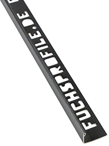 Fuchs PREMIUM Fliesenschiene Winkelprofil V2A Edelstahl anthrazit gebürstet, 8mm x 2,5m - 1 stück