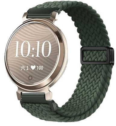 LXURY Nylon Armbänder Kompatibel mit Garmin Lily 2 Armband mit Magnet Schnalle für Garmin Lily 2, 14mm Elastisches Stoff Sport Ersatzarmband für Garmin Lily 2 Band (11)